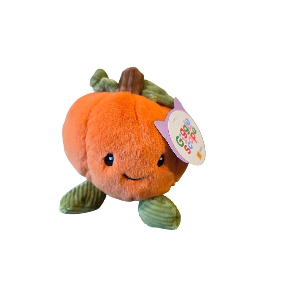 Gigglescape Pumpkin Mini Plush Stuffed Animal Toy Orange Halloween 6" NEW